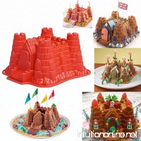 3D Castle Cake Mold - MoldFun Castle Silicone Pan Mold for Bread Baking Chocolate Ice Cream Beach Sand Snow - B077HT4PMZ